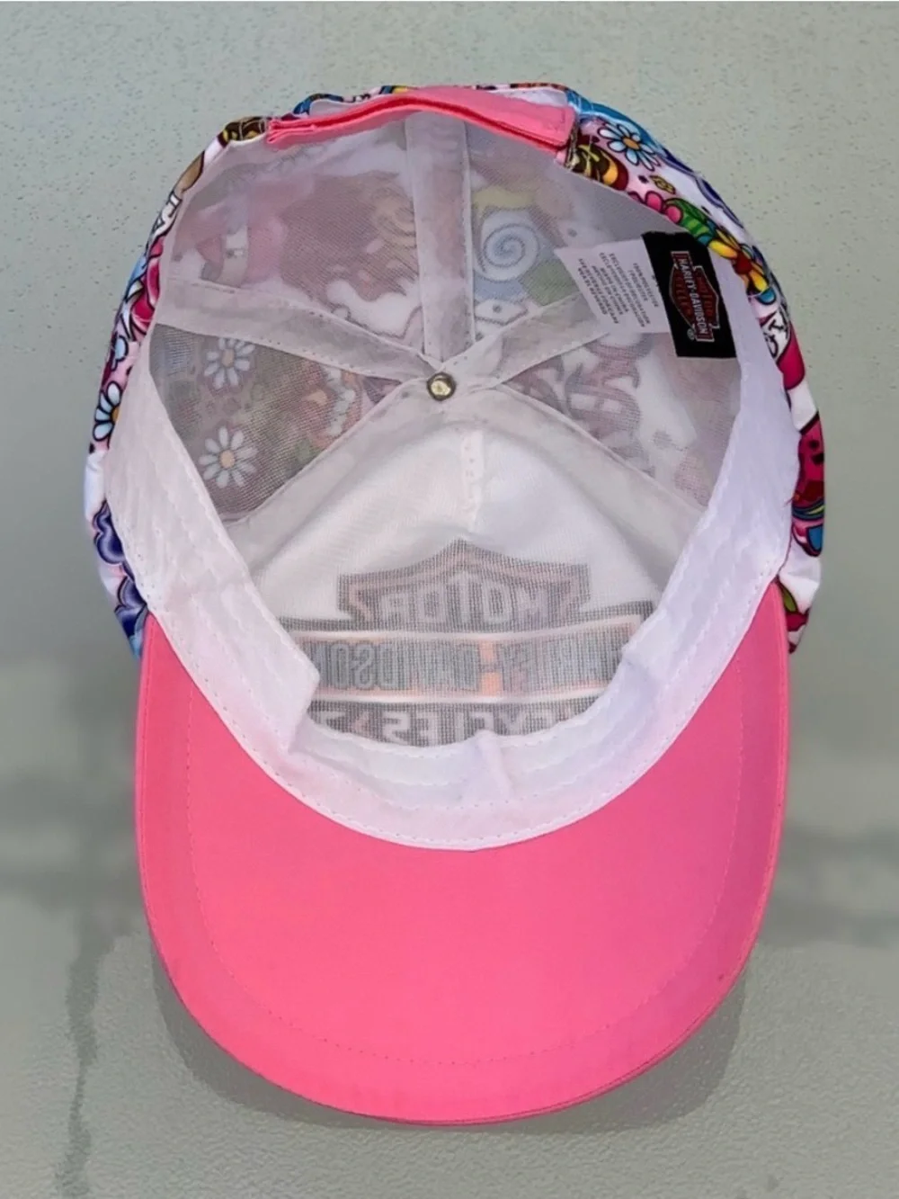 Harley-Davidson Girl’s Pink Glitter Sugar Skull and Butterflies Hat ~ 4-14